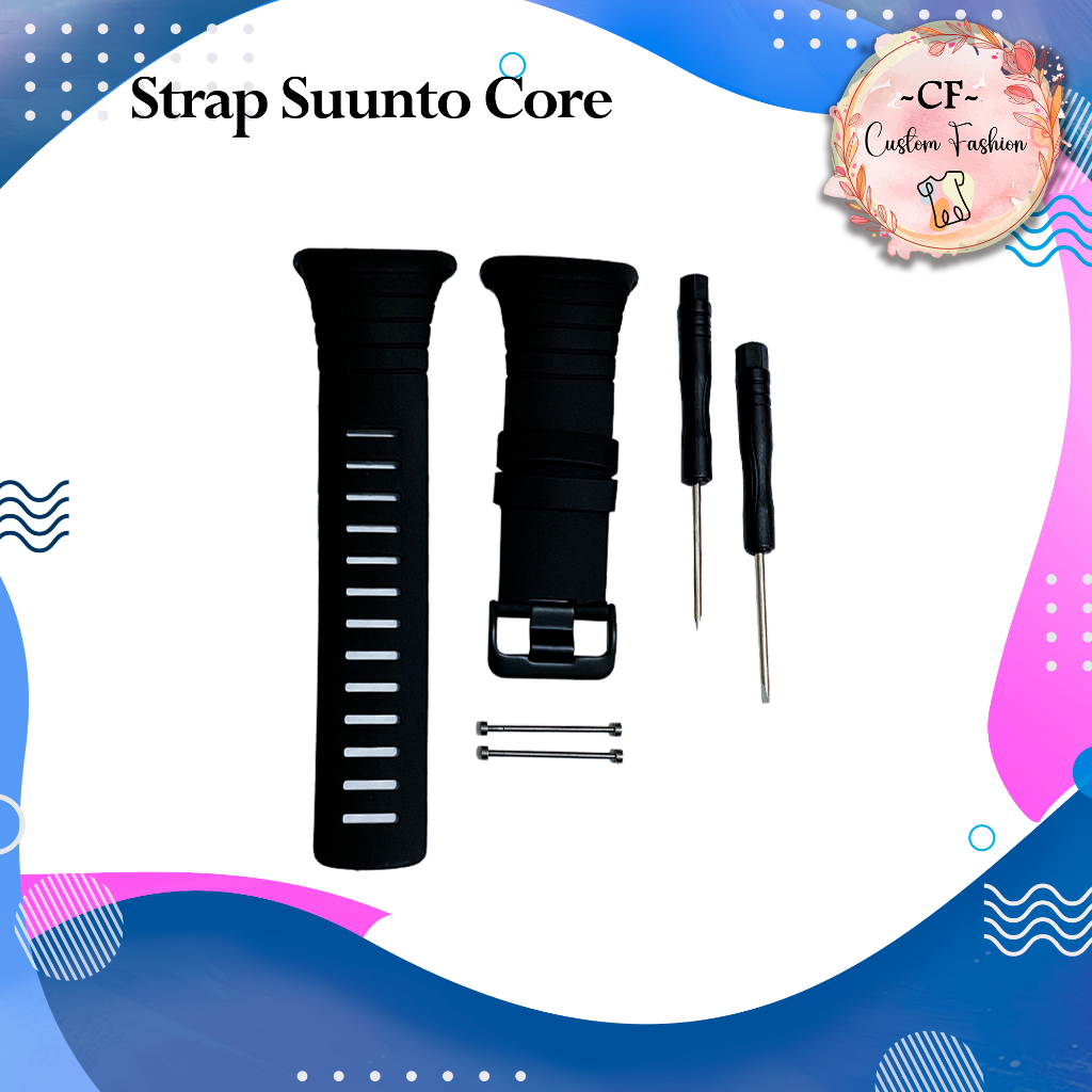 Strap Rubber Band Suunto Core All Black Tali Jam Tangan Suunto Core Watch