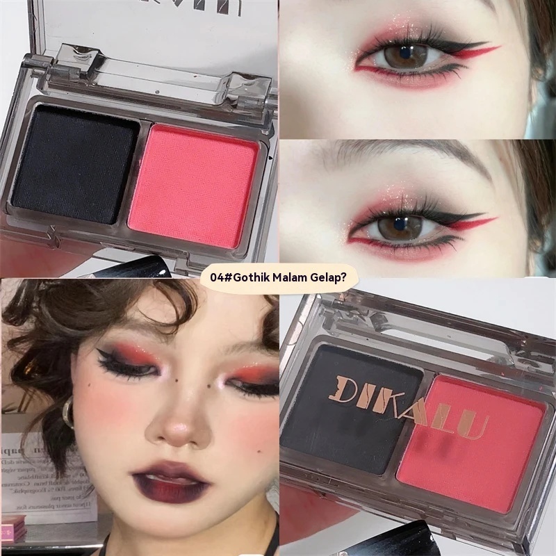 Palet Eye Shadow Eye Shadow Dua Warna Eye Shadow Glitter Eye Shadow Mengkilap Pearl Matte Eye Shadow