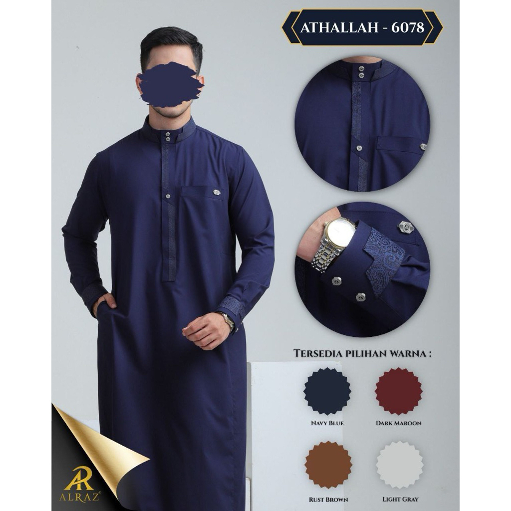 gamis alraz atallah /  jubah alraz premium / alraz gamis  thobe alraz pakaian muslim new model dewas