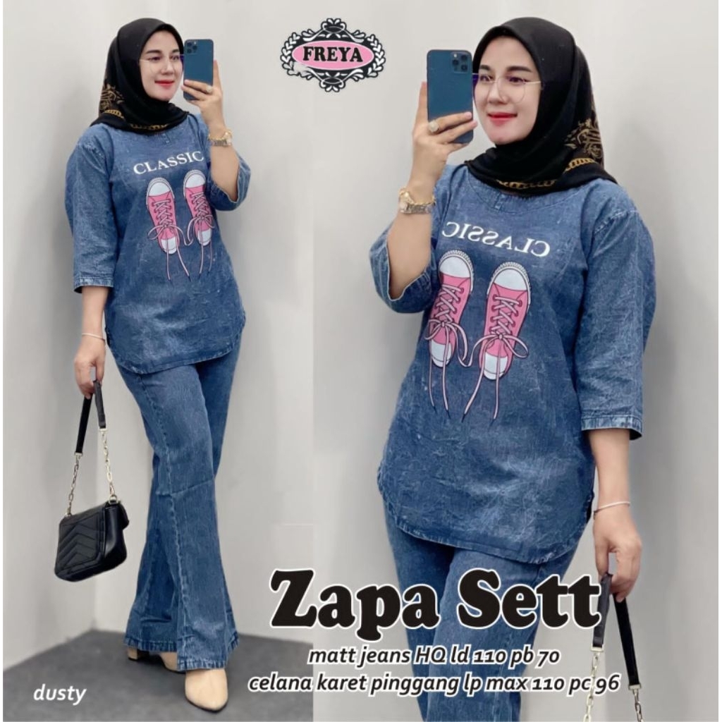 COD SIAP KIRIM ZAPA SET• DERRA SET BY W&W