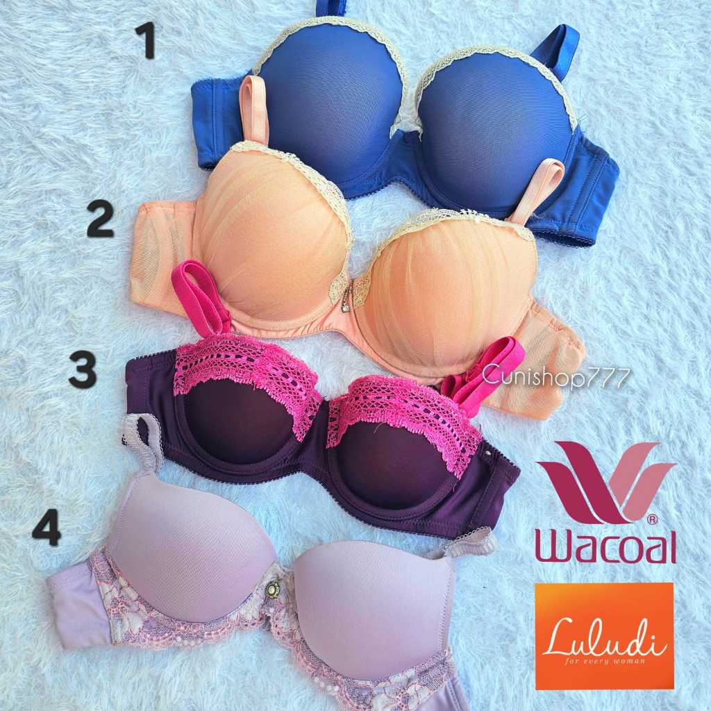 WACOAL LULUDI BRA PAKAI KAWAT LACE 32B 32C 34A 36A BERKAWAT BH BUSA RENDA LB 9175 9180 KAB 1463 IB 5
