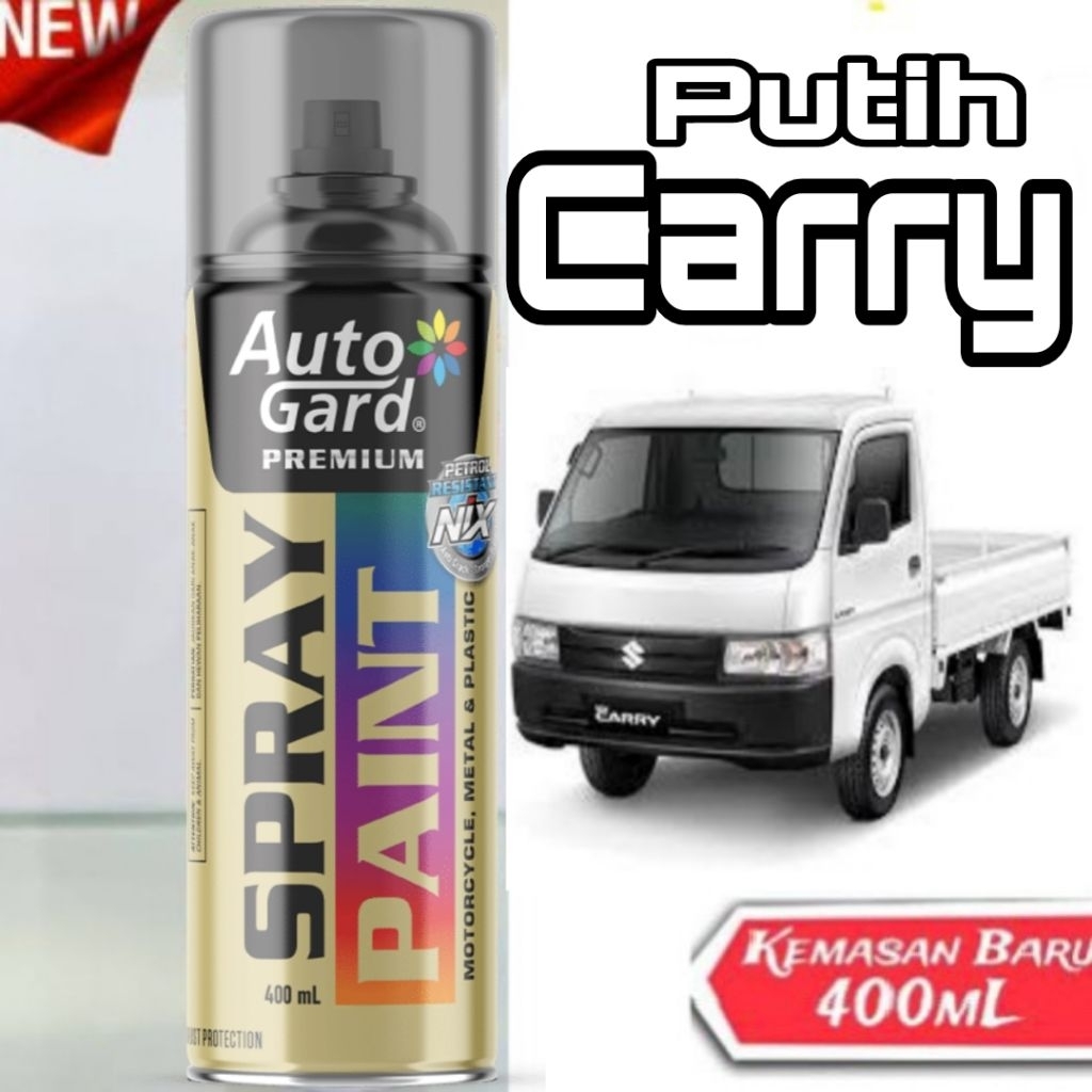 Pilok Cat Putih Carry Autogard Premium  Cat Duco Mobil Suzuki Carry 400ml Tahan Bensin Cepat Kering