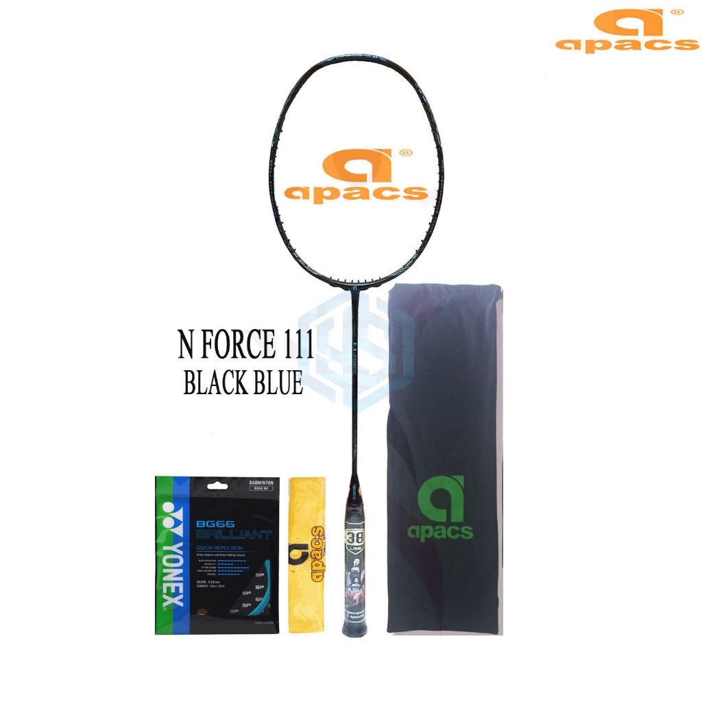 Raket Badminton Apacs N Force 111 38Lbs Bonus Komplit Raket Apacs N Force 111