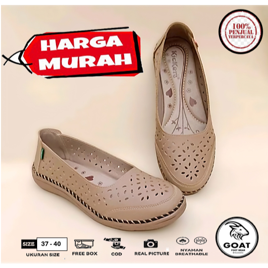 SEPATU WANITA - SEPATU WANITA KICKERS SLIP ON - SEPATU SLIP ON