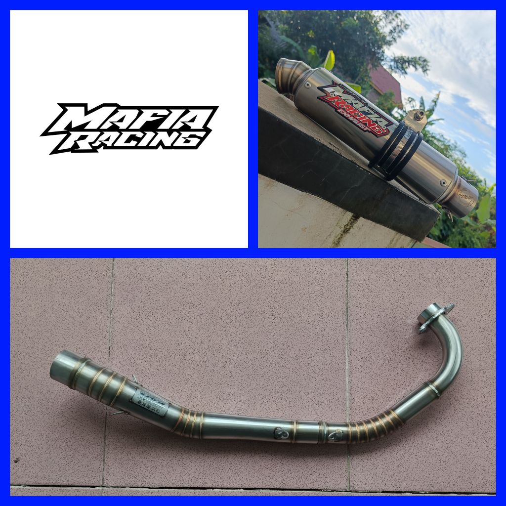 knalpot original MAFIA racing exhaust PNP MX new silincer panjang 25 cm
