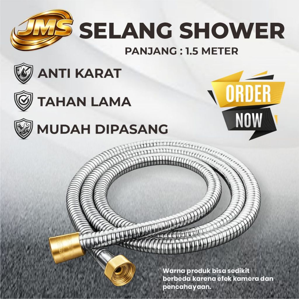 Es_Teh_Mamam Selang Shower / Selang Shower Panjang 1.5 Meter Ujung Drat Kuningan / Selang Shower 150