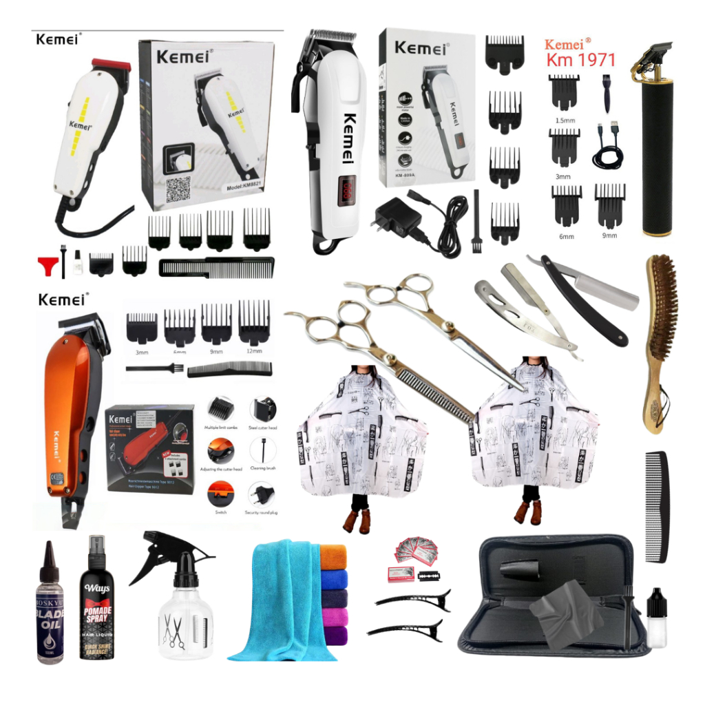 PAKET PROFESIONAL ALAT CUKUR LENGKAP ORIGINAL|| USAHA PANGKAS/BARBERSHOP/SALON