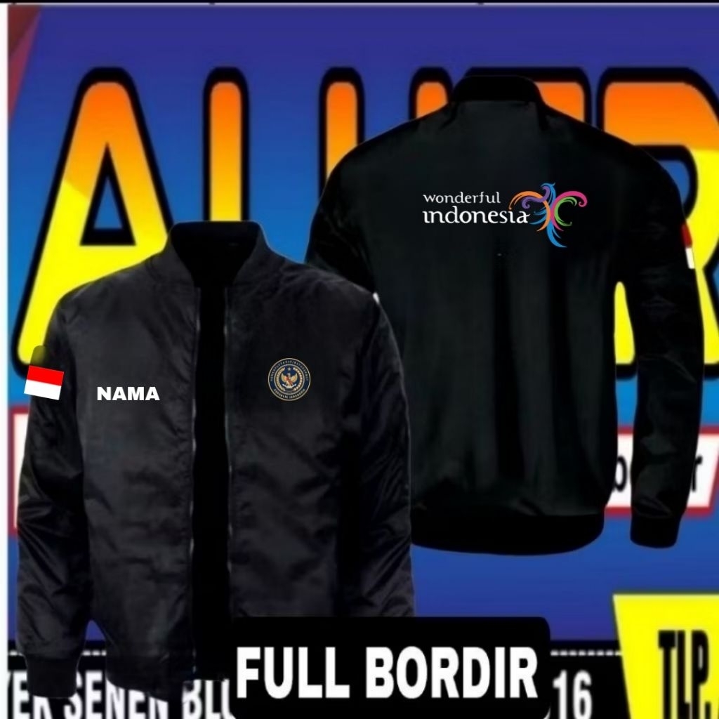 jaket bordir wonderful jaket bomber wonderful Indonesia full bordir jaket wonderful Indonesia bisa r