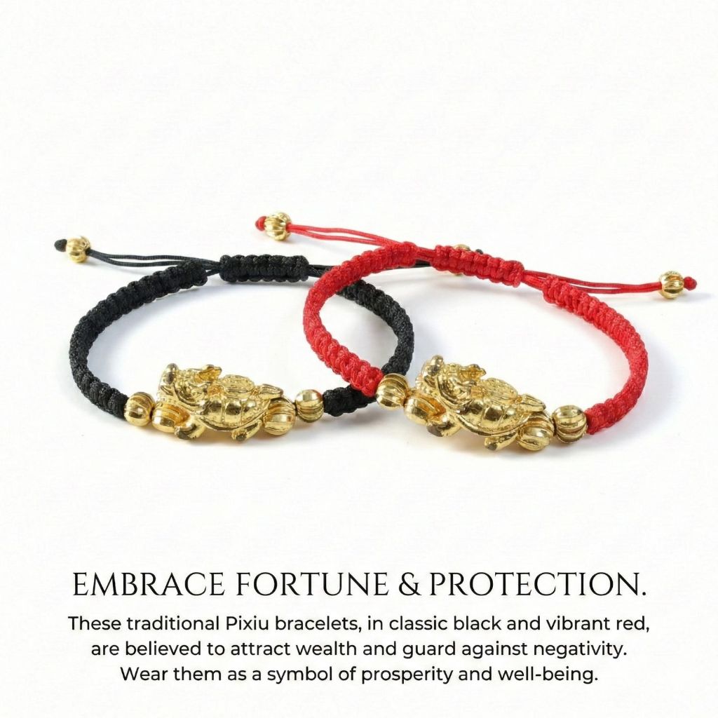 Gelang Tangan Pixiu Naga Lucky- Tali Simpul Tibet Anti Air -