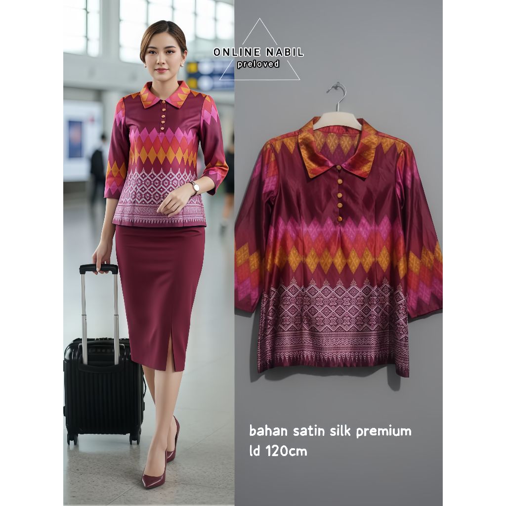 blouse satin preloved