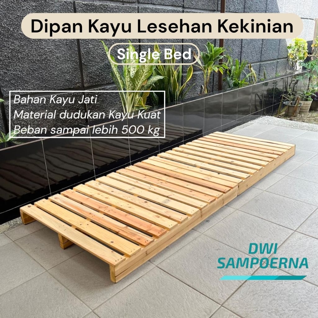 Dipan Kasur Kayu Jati Minimalis - Lesehan Dipan