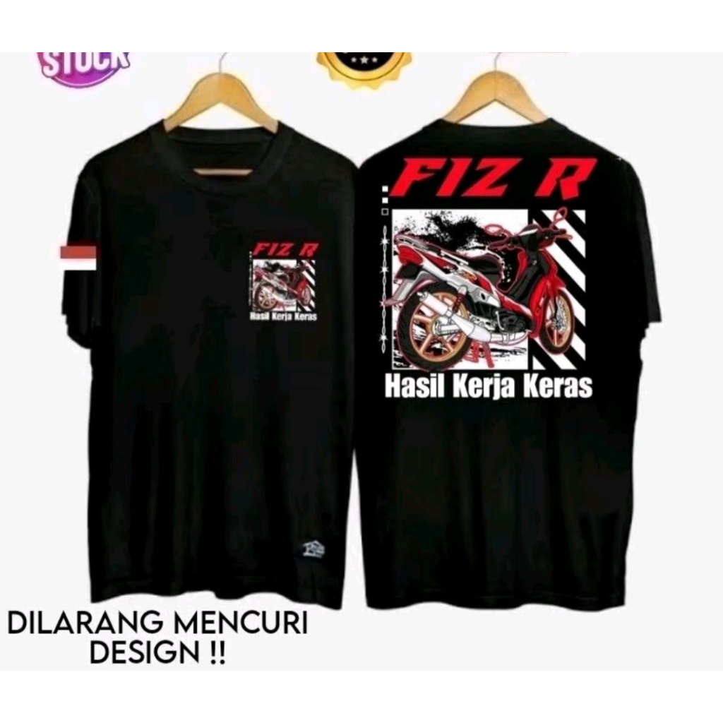KAOS MOTOR FIZ R KOTAK MERAH PUTIH