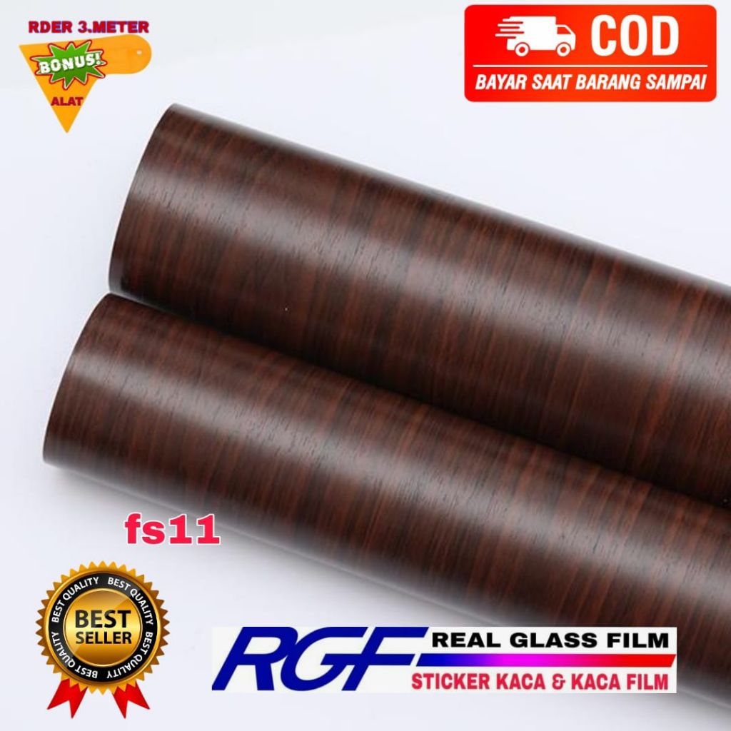 WALLPAPER STIKER LANTAI SERAT COKLAT/HPL STIKER LANTAI TEBAL COKLAT/WALLPAPER STIKER DAPUR KAYU SERA