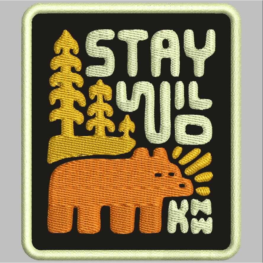 Emblem patch bordir Stay Wild Racing Testimoni - CBI
