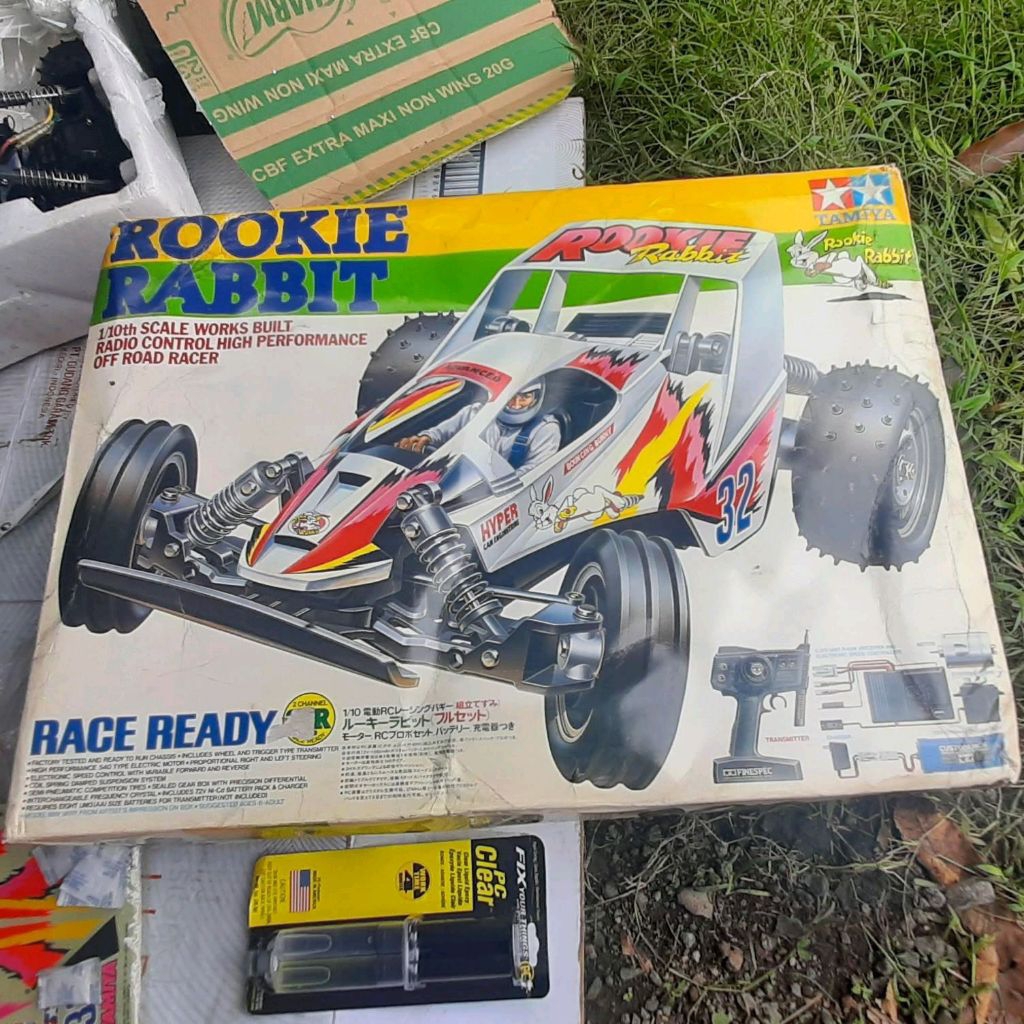 RC TAMIYA ROOKIE RABBIT VINTAGE ORIGINAL TAHUN 1990 (RTR) RACE READY