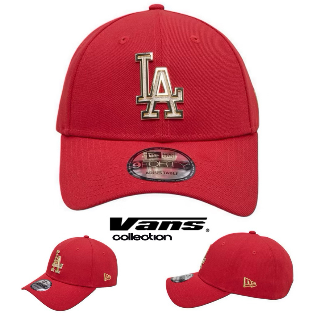 New Era 940 P2 Metal Badge LA Dodgers Men's Cap - Scarlet