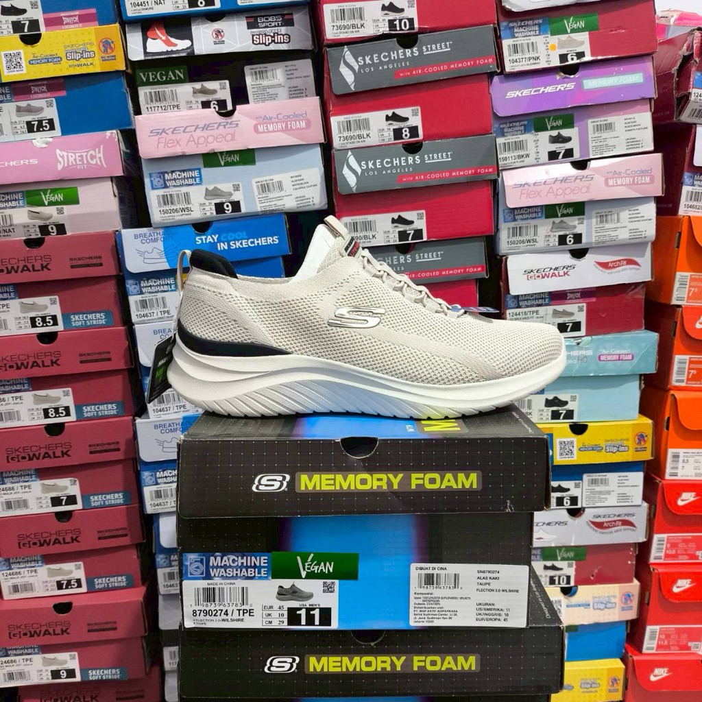 Sepatu Skechers Slop Flection "Taupe"