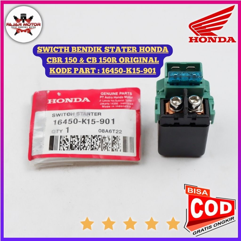 Bendik Starter Honda CB 150R & CBR 150 Switch Starter CB150R LED Sonic 150R Original Kode K15