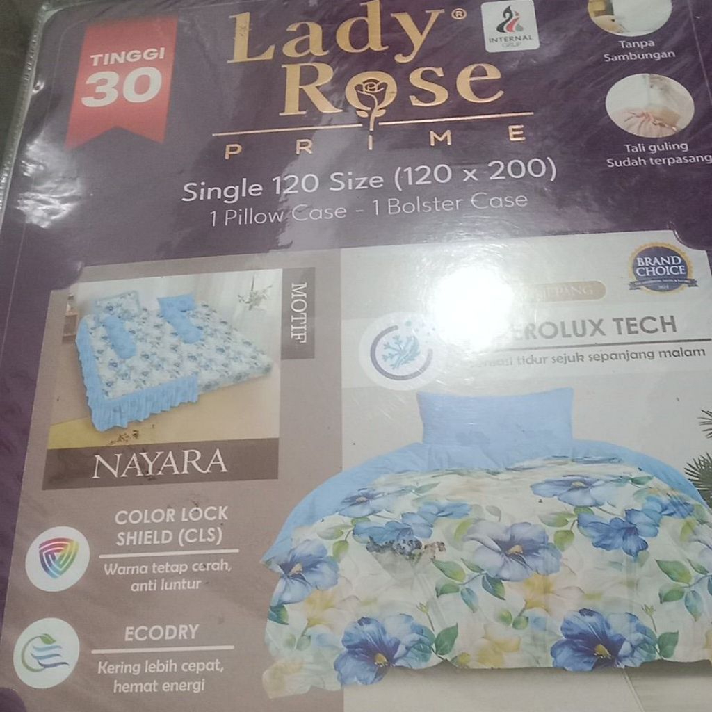 Lady Rose "Nayara" single 120 size (120 x 200) tinggi 30