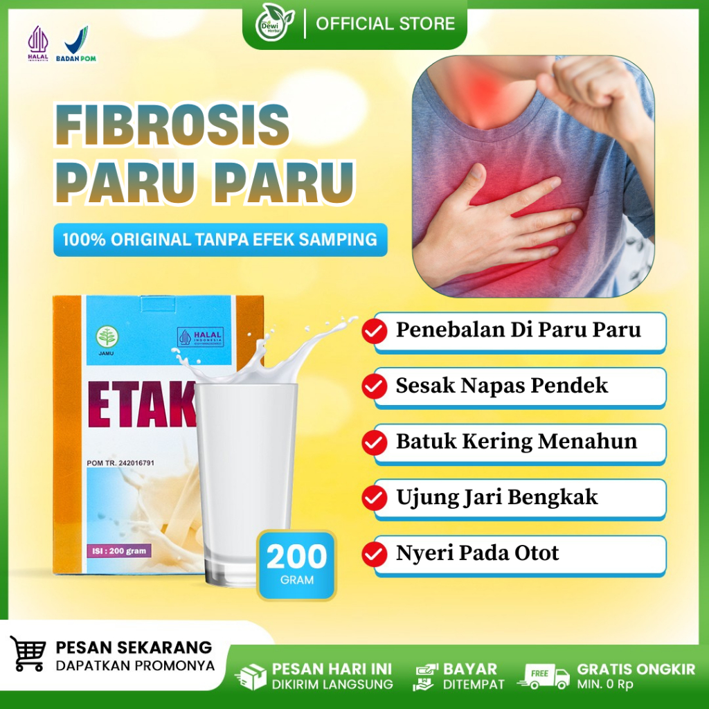 Obat Fibrosis Paru, Penebalan Jaringan Di Paru, Napas Pendek, Batuk Kering, Batuk Rejan, Sesak Napas