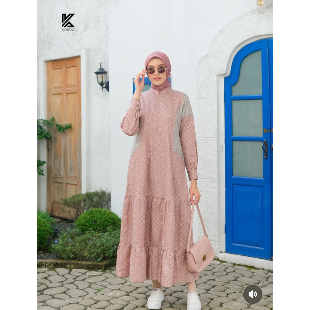 Korina Delphi midi dress