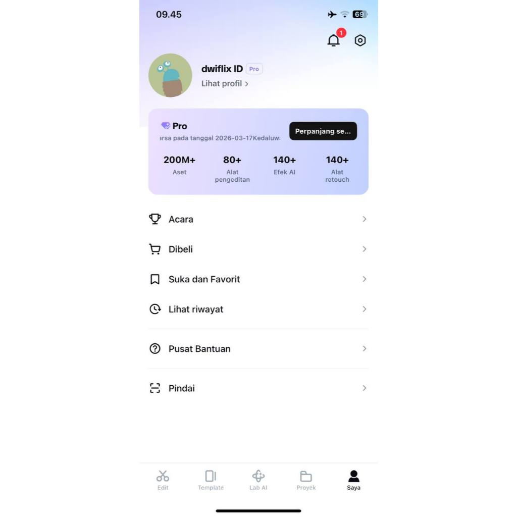 CAPCUT PRO FULL AKSES RIBUAN TEMPLATE