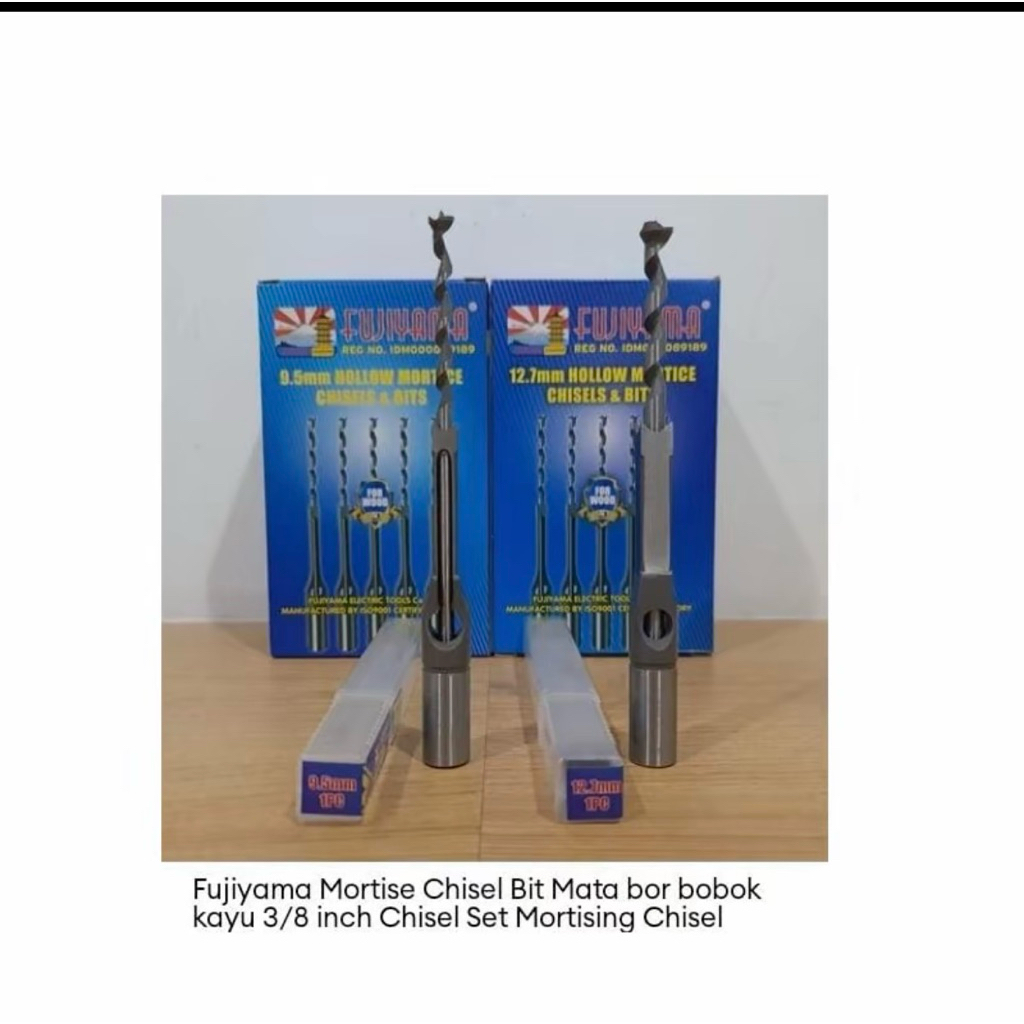FUJIYAMA Mortising Chisel Bit 10 12 mm / Mata Bor Bobok Kayu 3/8 1/2 Inch / Mata Bo...