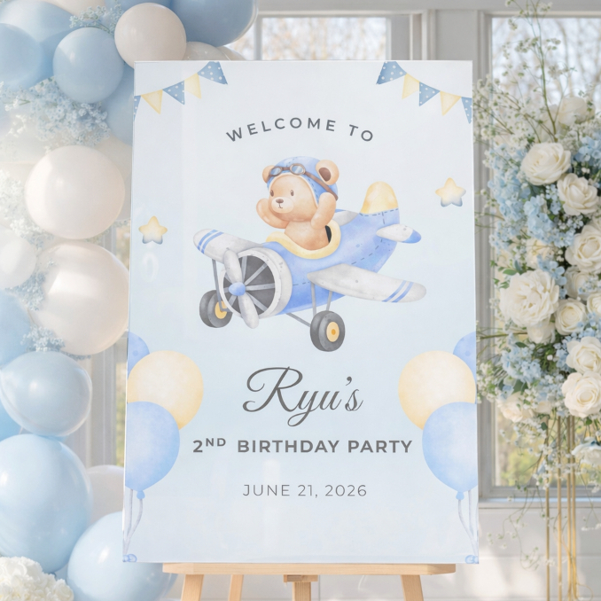 Baby Birthday Sign Akrilik A2 A3 - Papan Akrilik Ulang Tahun Anak