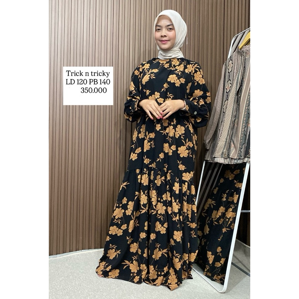 (BACA DESKRIPSI) TRICK N TRICKY DRESS (XL)