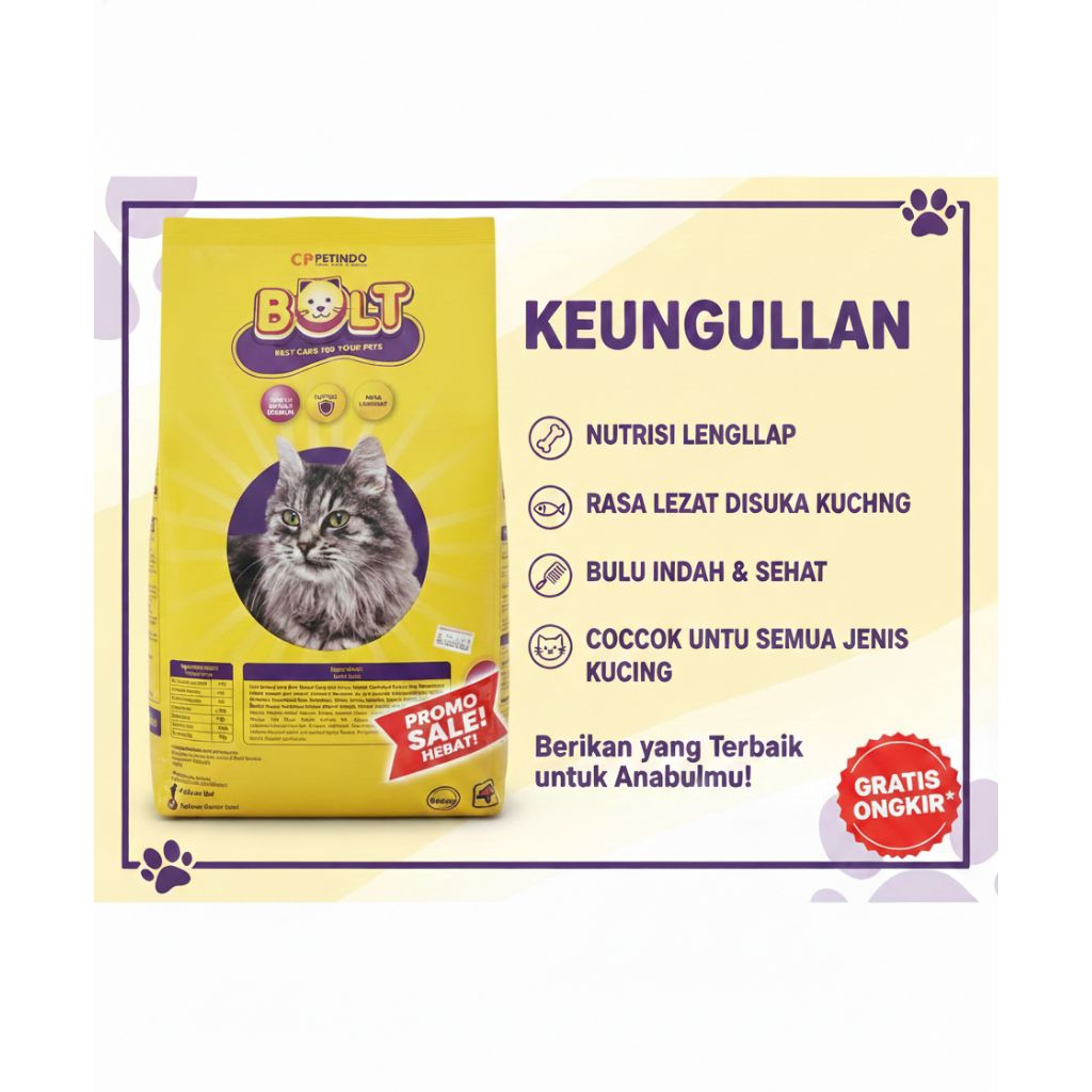 BOLD ADULT/PAKAN KUCING/makanan kucing