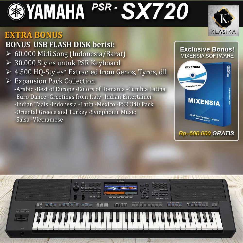 PSR SX720 / PSRSX720 / PSR-SX720 / PSR SX 720 Keyboard Arranger Yamaha