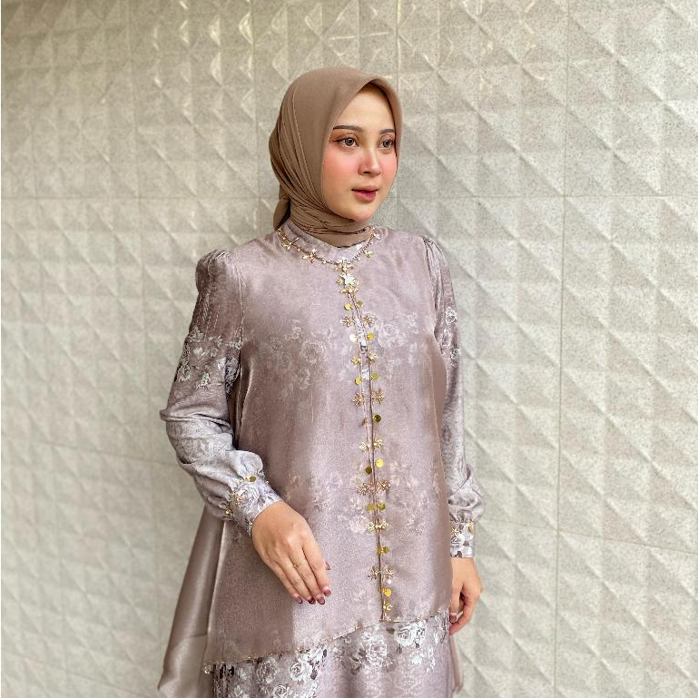 Dress Gaun Busana Seroja Series Nuo Lambra