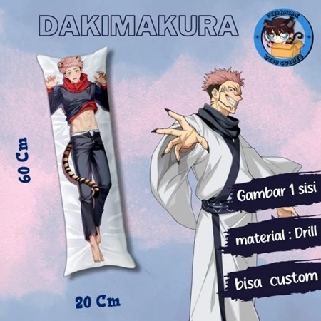 Dakimakura Premium HD Sukuna Jujutsu Kaisen / Bantal Guling Peluk Anime