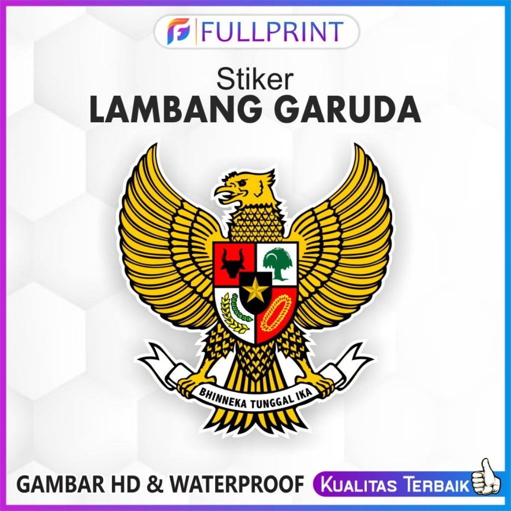Stiker Garuda Pancasila / Logo Garuda Indonesia Anti Air