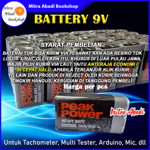 Battery Square / Baterai - Batre Kotak DC 9V