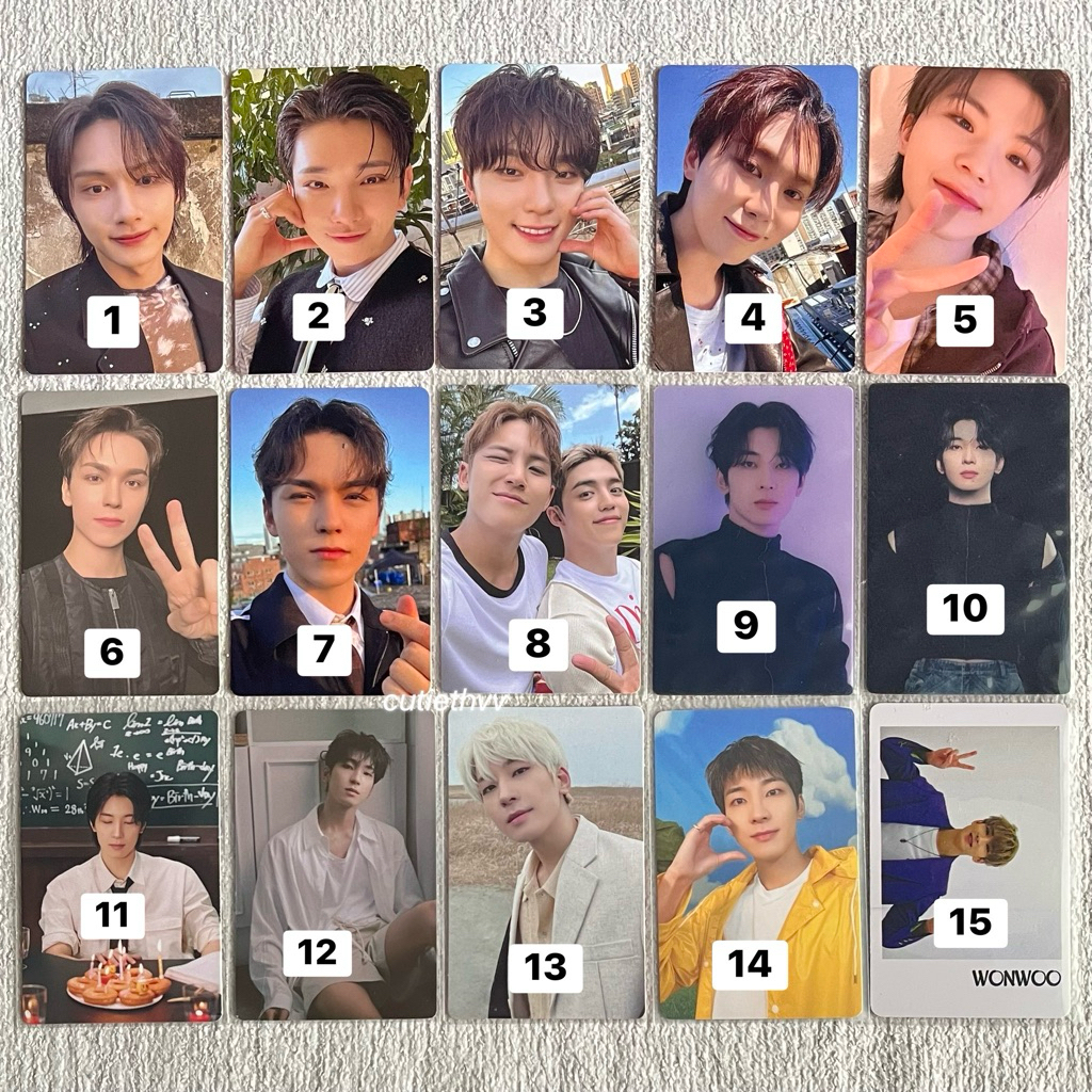 [SALE] PC SEVENTEEN OFFICIAL SCOUPS WONWOO JOSHUA MINGYU JUN DINO VERNON SEUNGKWAN WOOZI MEMBERSHIP 