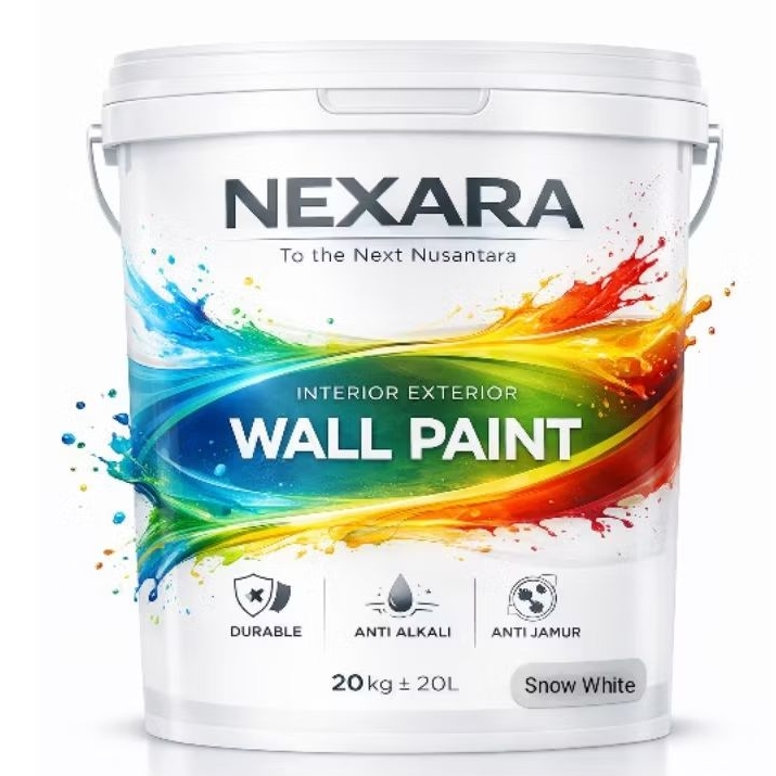 NEXARA Cat Tembok 20kg Premium Interior Exterior – Warna Elegan, Tahan Lama, Anti Jamur & Anti Alkal