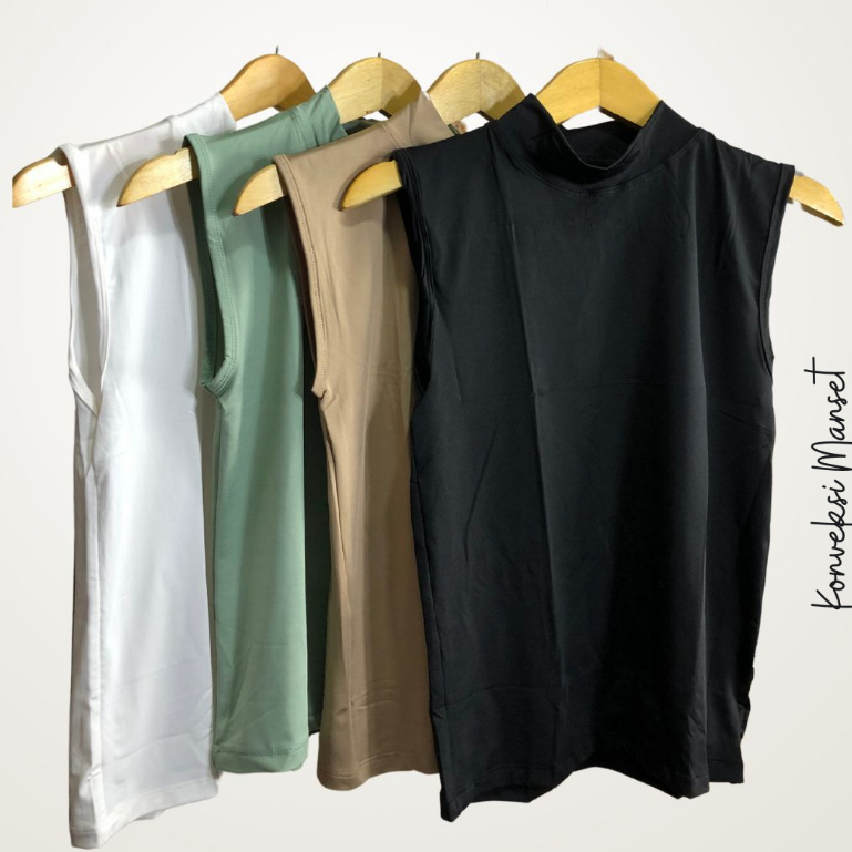 Manset Baju Tanpa Lengan Bahan Licin Spandek Yukensi Premium /Ukuran  / Baju Manset Bahan Spandek /P