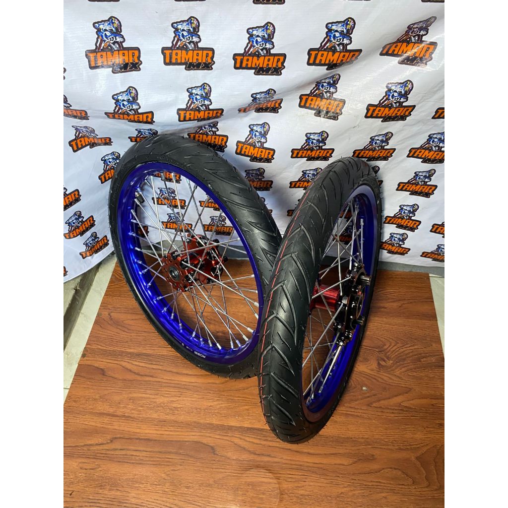 Wheelset SUREX CRF 140/160 Ring 17 Ban Ukur 70/80 Rata Depan Belakang