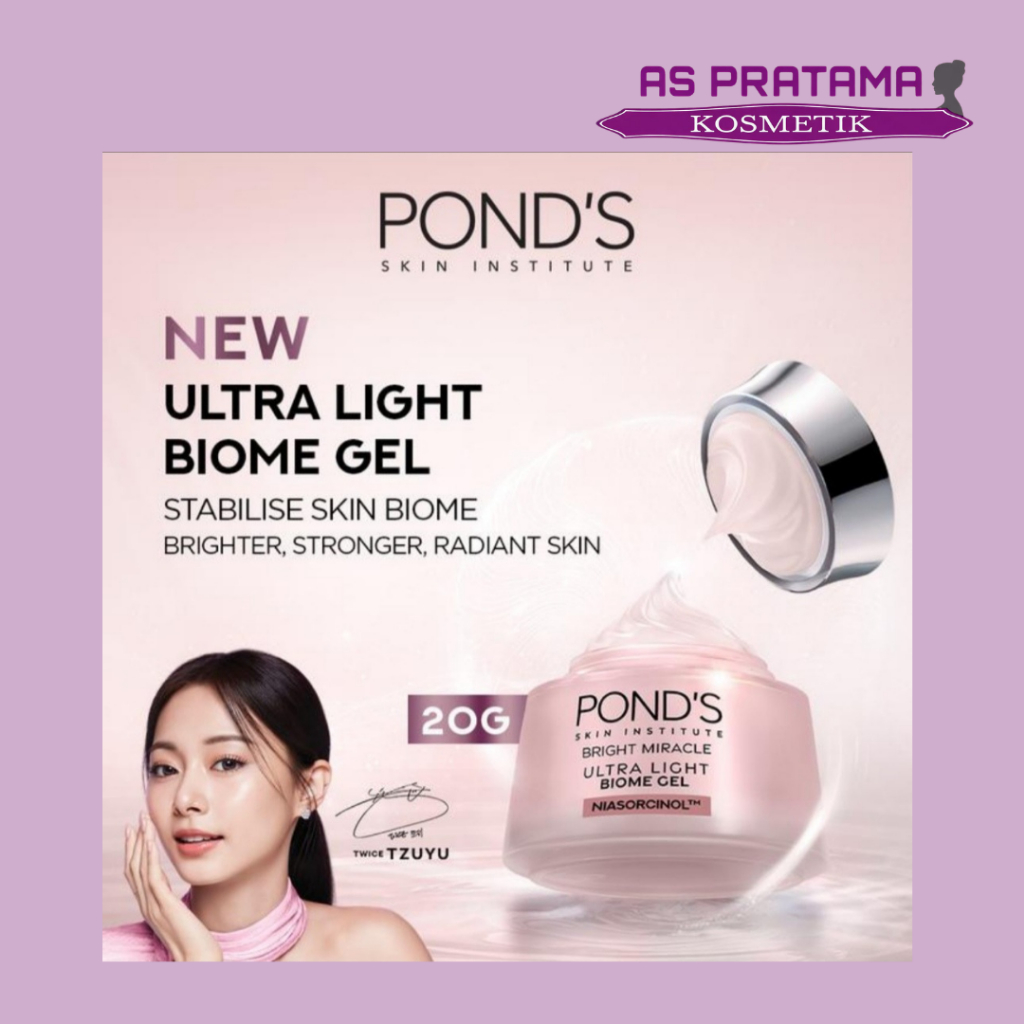 PONDS Bright Miracle Ultra Light Biome Gel Brightening Moisturizer Niasorcinol Pelembab Muka Wajah F