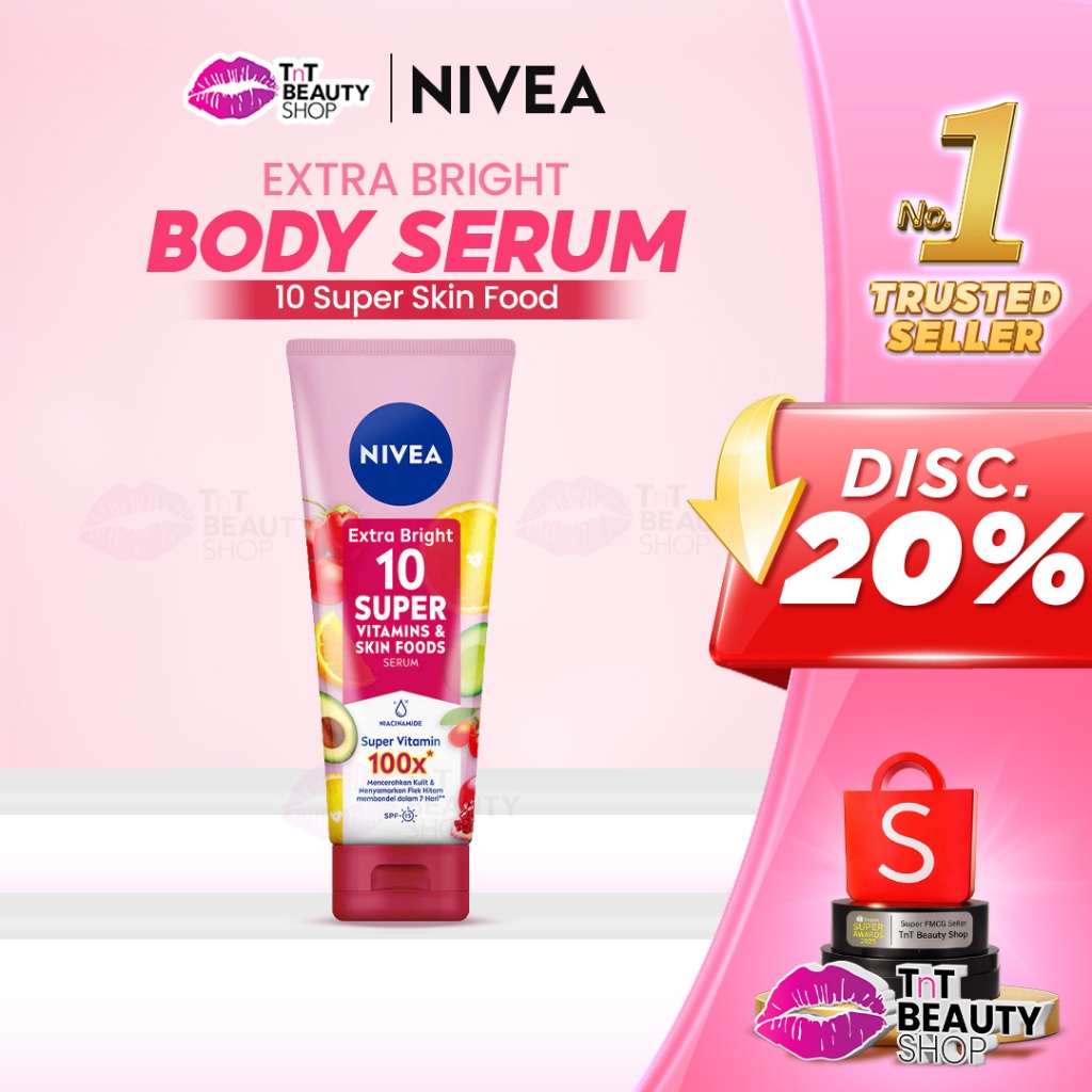 NIVEA Bright Body Serum 10 Super Vitamin & Skin Food + Niacinamide SPF15 180mL | TnT Beauty Shop