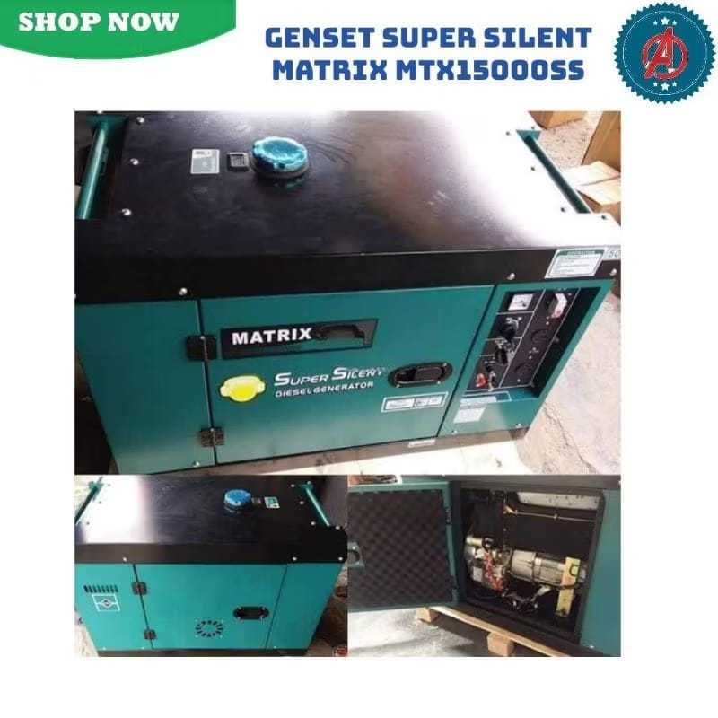 Genset Super Silent Matrix MTX 15000SS ( 10000 Watt, 1 Phase 3 Phase ) - 10000 Watt
