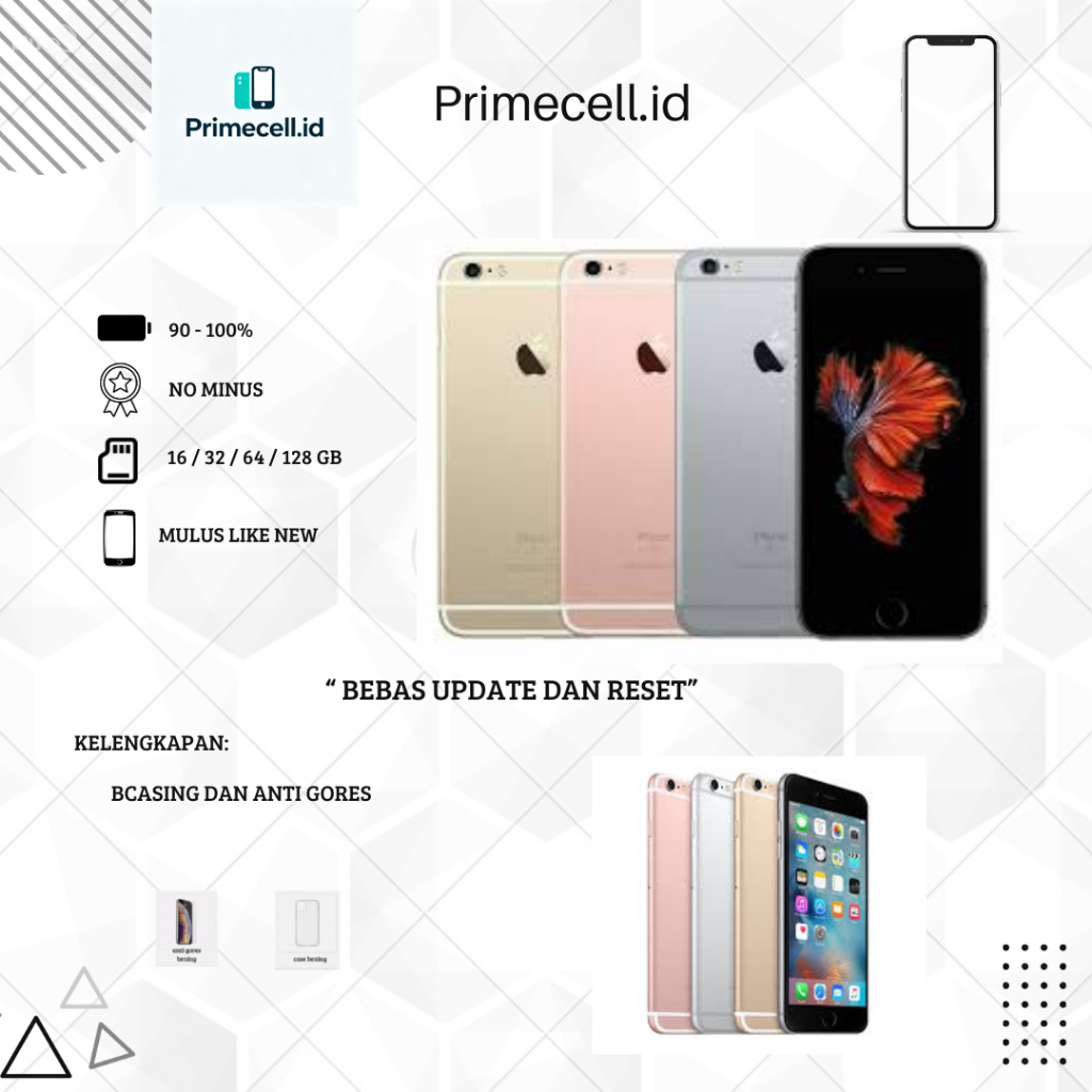 iPhone 6s Plus Batangan Second 64GB 16GB All Sim Wifi No Fingerprint Mulus