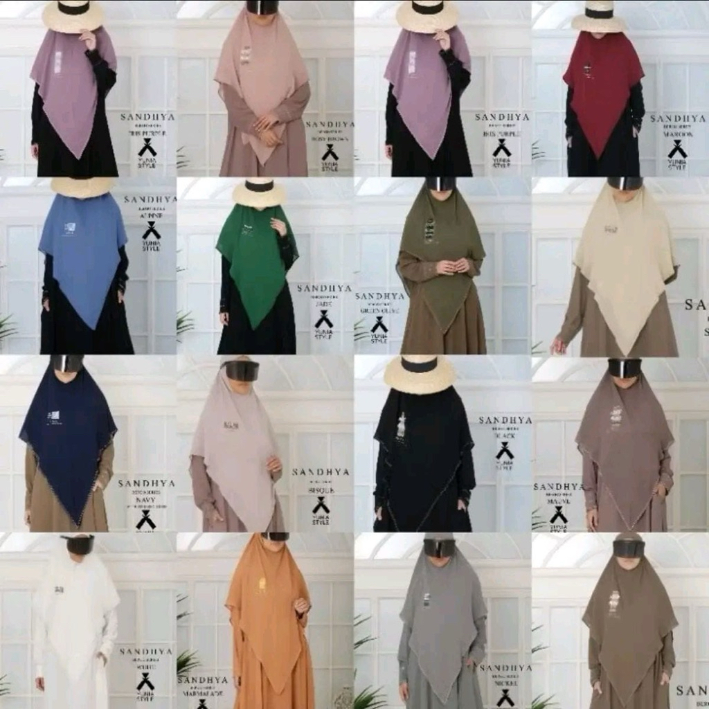 [YUNIA SYARI HIJAB SYARI] Bergo SYARI / Bergo Exclusive " SANDYHA SERIES " BY YUNIA SYARI HIJAB