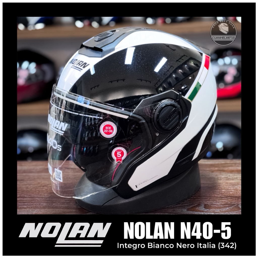 Nolan N40-5 Integro Bianco Nero Italia (342) NOLAN N405