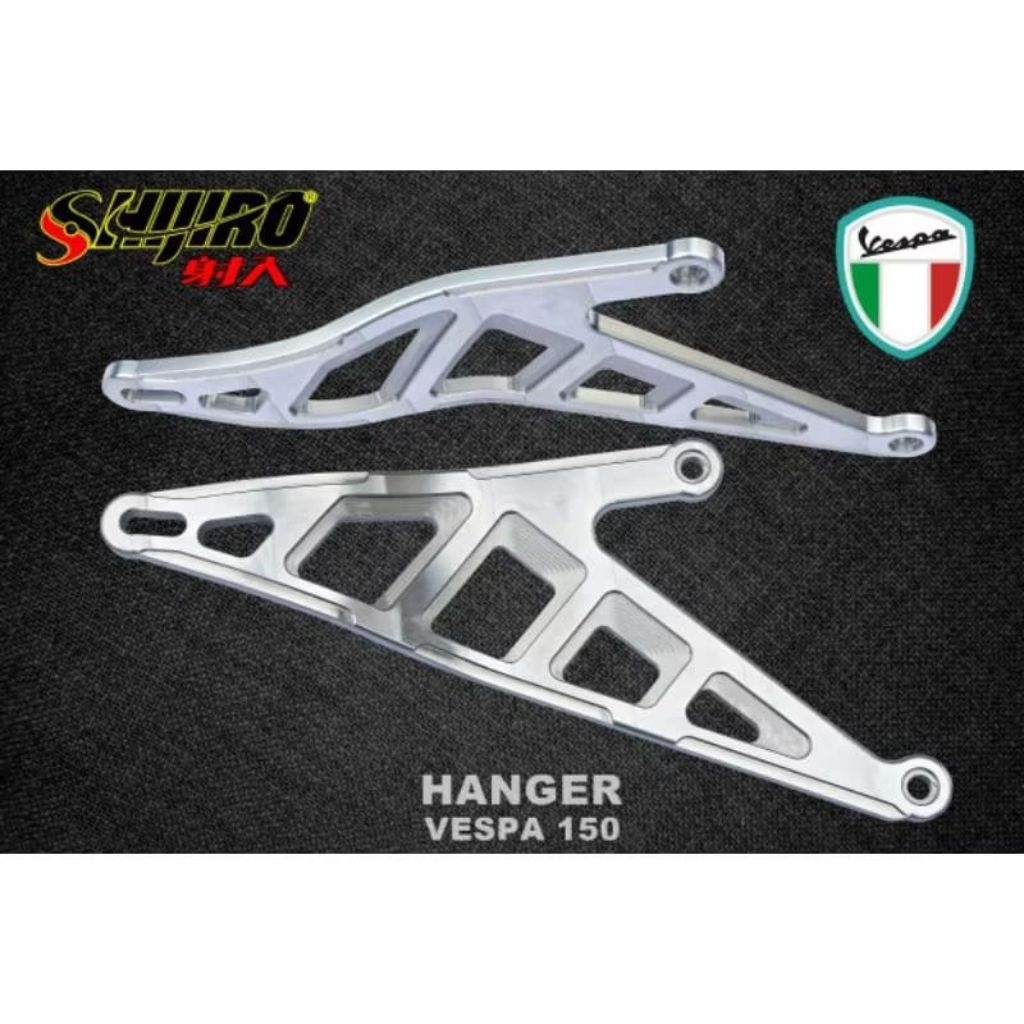 BRACKET BREKET KNALPOT VESPA MATIC 150 3v SHIJIRO RACING ORIGINAL