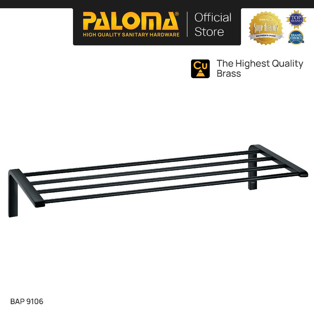 PALOMA BAP 9106 Rak Handuk Baju Gantungan Hanger Wall Dinding Kamar Mandi Brass Kuningan Stainless S