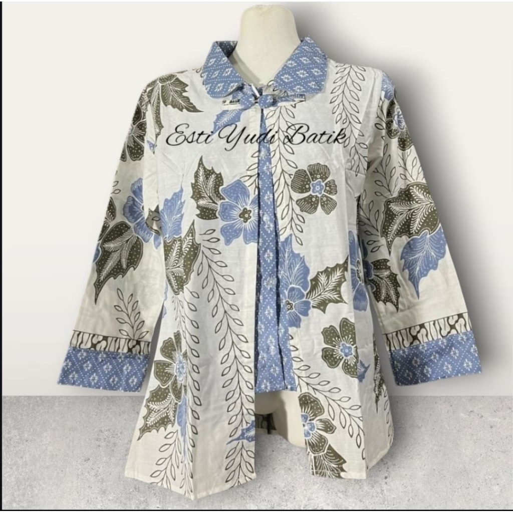 Esti Batik BLUS batik atasan wanita blouse batik modern style blouse batik wanita baju blus wanita k