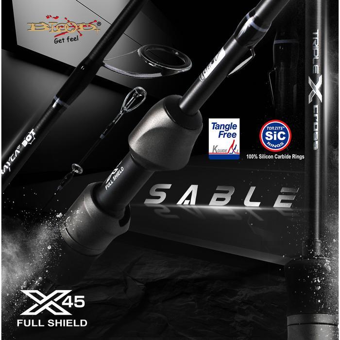 BLOOD Joran Spinning Rod SABLE Blank Triple X Cross 30T Carbon Tangle Free Solid Carbon
