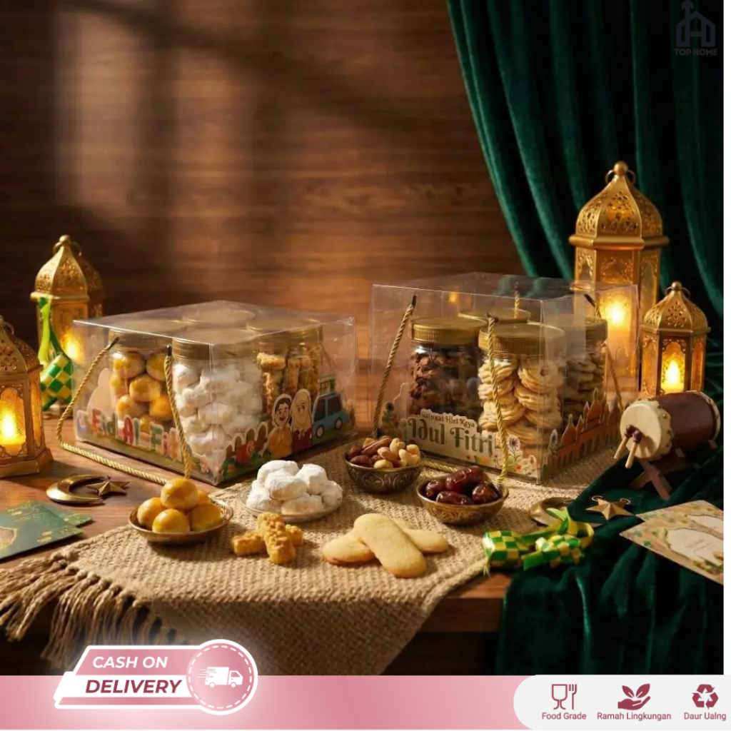 Kotak Kue Mika Lebaran Ivory Multiukuran Untuk Cookies Kue Kering Hampers. Box Hampers Idul Fitri
